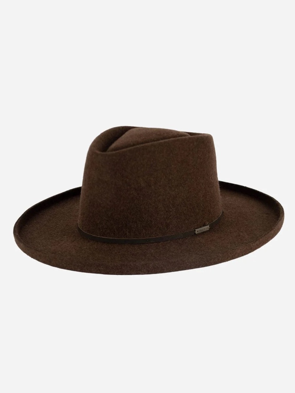 Pencil brim brown fedora hat
